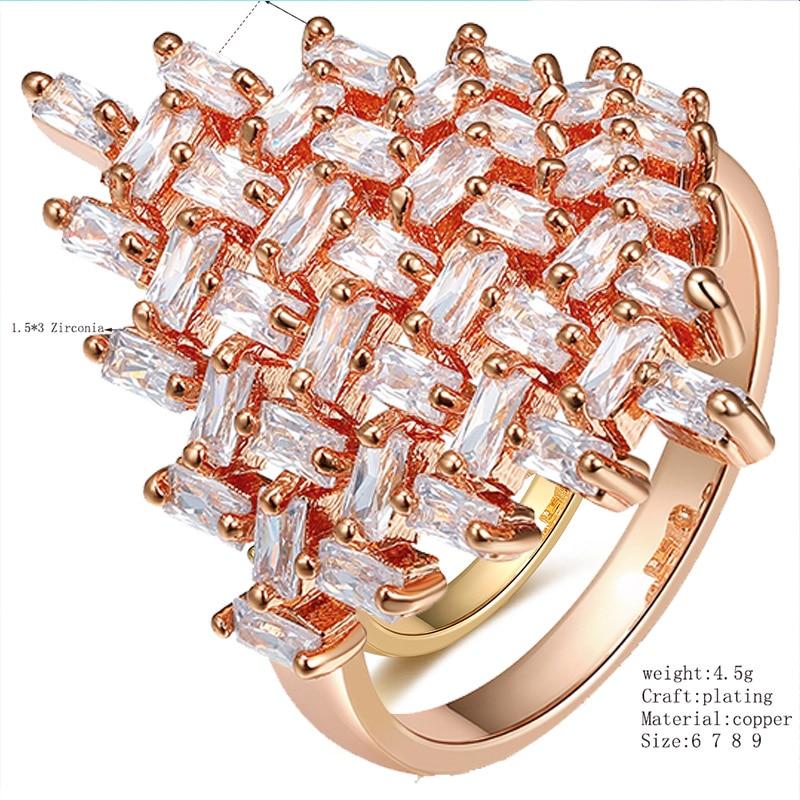 Women's Luxury Fashion Fall in Love Jewelry Gift Cubic Zirconia Wedding Rings - SolaceConnect.com