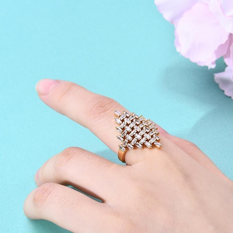 Women's Luxury Fashion Fall in Love Jewelry Gift Cubic Zirconia Wedding Rings  -  GeraldBlack.com