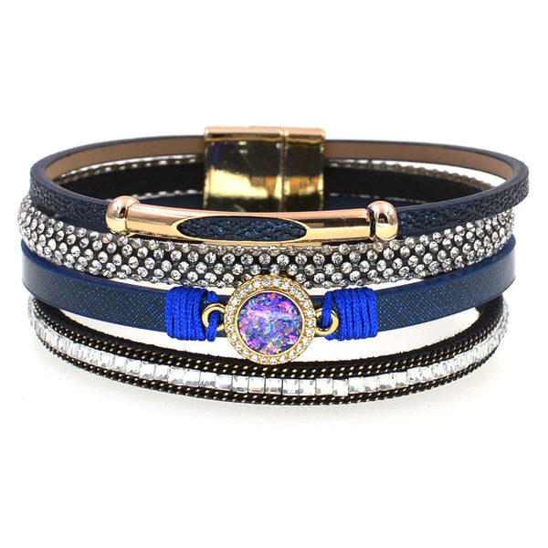 Women's Luxury Leather Magnet Charm Fashion 7 colors Bohemian Bracelets  -  GeraldBlack.com