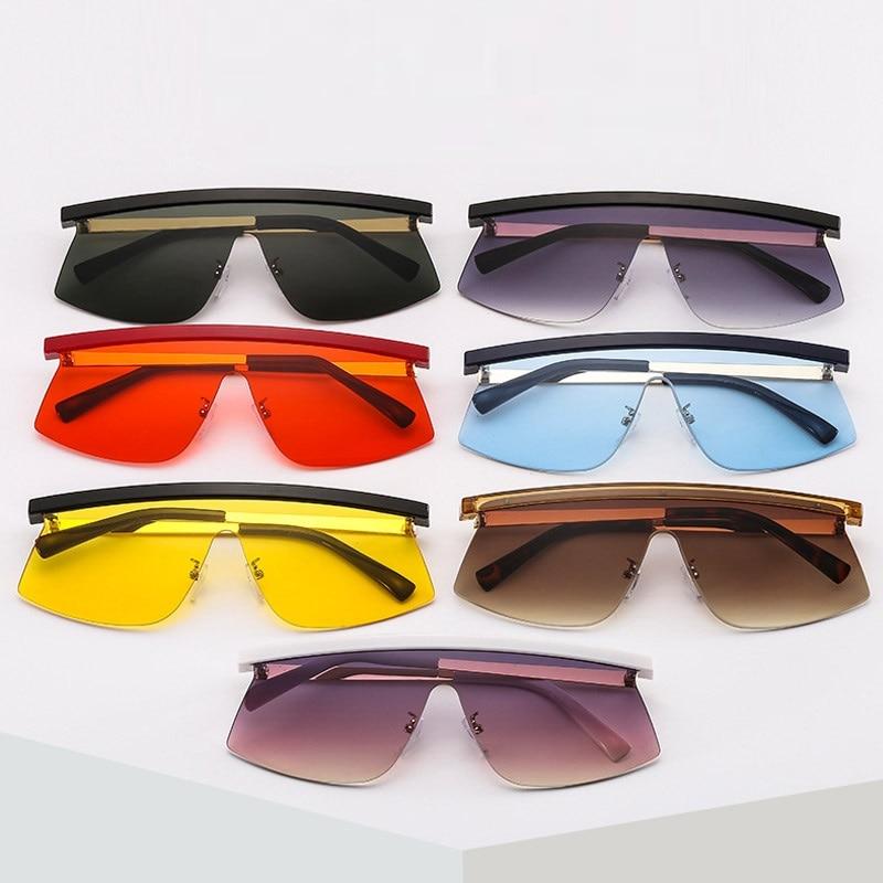 Women's Luxury Vintage Half Frame Purple Rimless Square Sunglasses  -  GeraldBlack.com