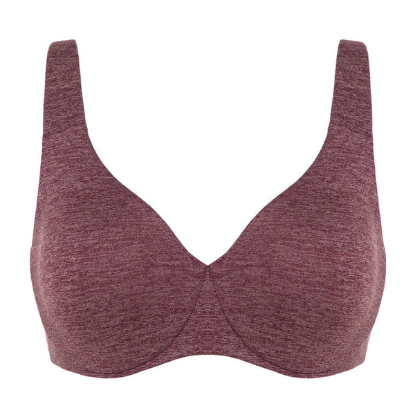 Women's Maroon Plus Size Seamless Full Coverage Unlined Cup Smooth Bra  -  GeraldBlack.com