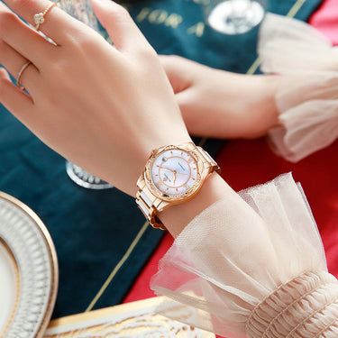 Women's Mechanical Stainless Steel Luminous Hands Bracelet Watch  -  GeraldBlack.com