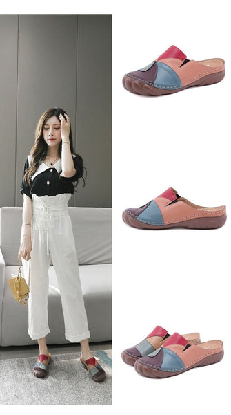 Women's Non-slip Soft Comfortable Holiday Beach Flats Slippers Shoes - SolaceConnect.com