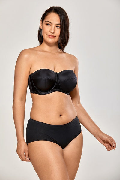 Women's Nutmeg Brown Color Soft Cup Ultra Support Strapless Underwire Bra - SolaceConnect.com