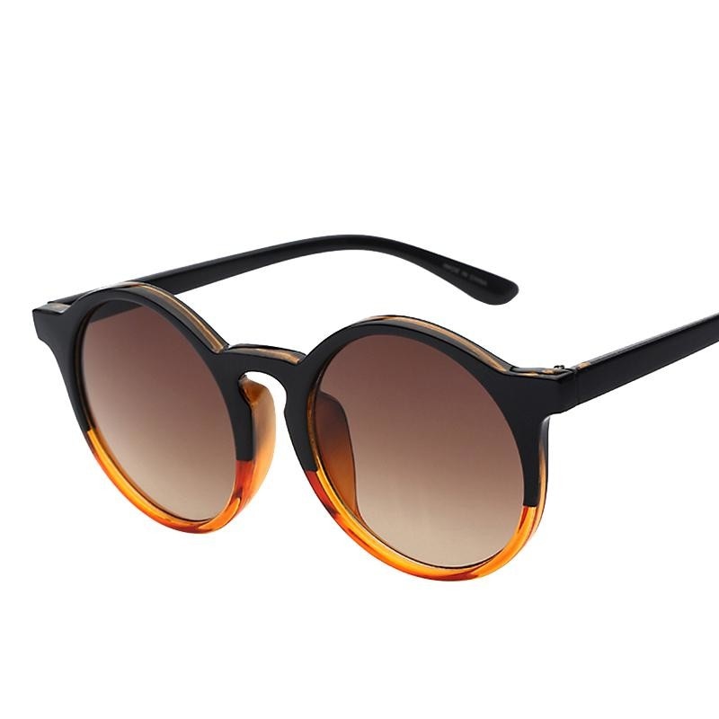 Women's Oversize Round Designer Plastic Sunglasses with Gradient Lenses  -  GeraldBlack.com