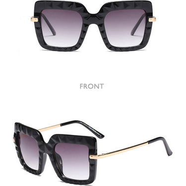 Women's Oversized Square Shades Luxury Sunglasses in Hot Vintage Trends - SolaceConnect.com