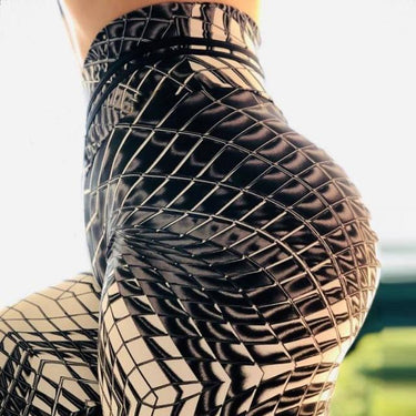 Women's Plaid 3D Printing Fashion Push-Up High Waist Fitness Leggings - SolaceConnect.com