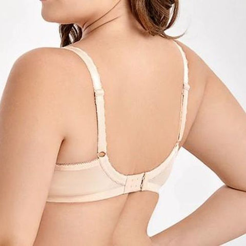 Women's Plus Size Beige Color Lace Non Padded Full Cup Strap Bra  -  GeraldBlack.com