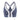 Women's Plus Size Blue Marl Lace Full Figure Front Closure X Shape Strap Bra - SolaceConnect.com