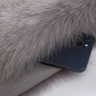 Women's Real Fox Fur Zipper Closed Winter Fashion Jacket Outerwear  -  GeraldBlack.com