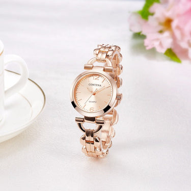 Women's Retro Casual Fashion Stainless Steel Quartz Bracelet Wristwatch  -  GeraldBlack.com