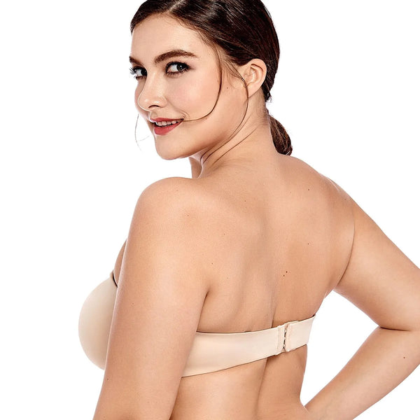 Women's Rose Smoked Color Smooth Seamless Invisible Strapless Bra - SolaceConnect.com