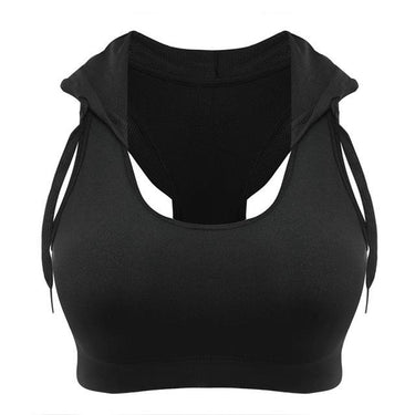 Women's Running & Gym Hooded Padded Corset Sports Bra Tank Tops - SolaceConnect.com