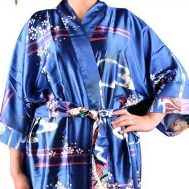 Women’s Satin Silk Half Sleeve Long Bridesmaid Kimono Bathrobes - SolaceConnect.com