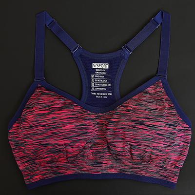 Women's Seamless Adjustable Spaghetti Strap Padded Sports Bra Top - SolaceConnect.com