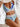 Women's Sexy Asymmetric Striped Pattern Printed Push Up Bikini Swimsuit  -  GeraldBlack.com