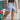 Women's Sexy Blue Distressed Button-Up High Waist Jeans Short  -  GeraldBlack.com