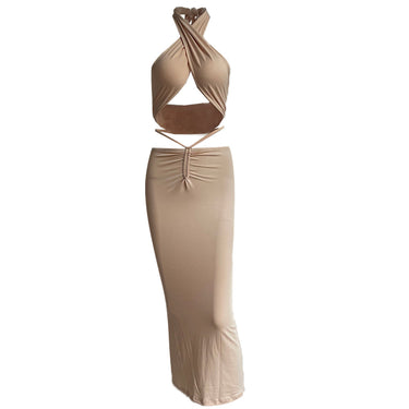 Women's Sexy Halter Bandage Tops and Pencil Skirts Two Piece Sets  -  GeraldBlack.com