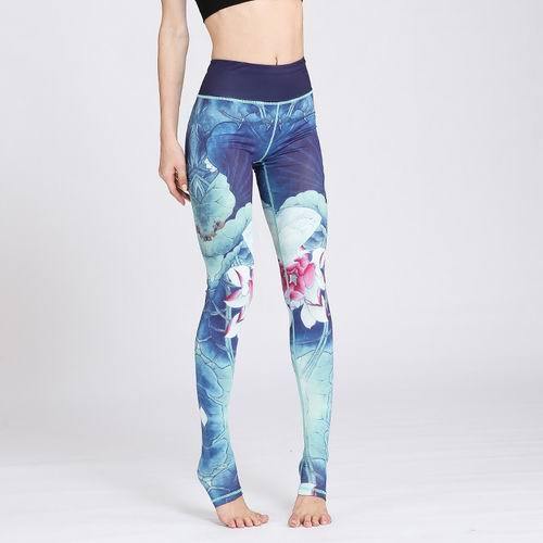 Women's Sexy Printed Elastic Fit Yoga Pants Workout &amp; Running Tights - SolaceConnect.com