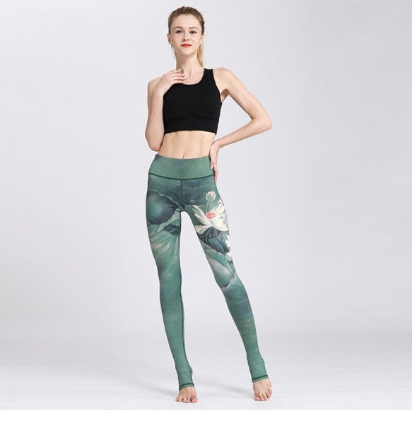Women's Sexy Printed Elastic Fit Yoga Pants Workout &amp; Running Tights  -  GeraldBlack.com