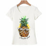 Women's Short Sleeve Creative Pineapple Fruit Printed Funny T-shirt Tops - SolaceConnect.com