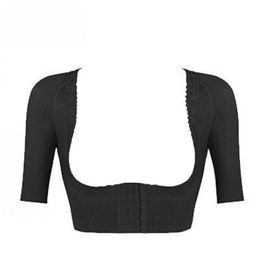 Women's Short Sleeves Crop Top Bra Body Shaper Shapewear Slimmers - SolaceConnect.com