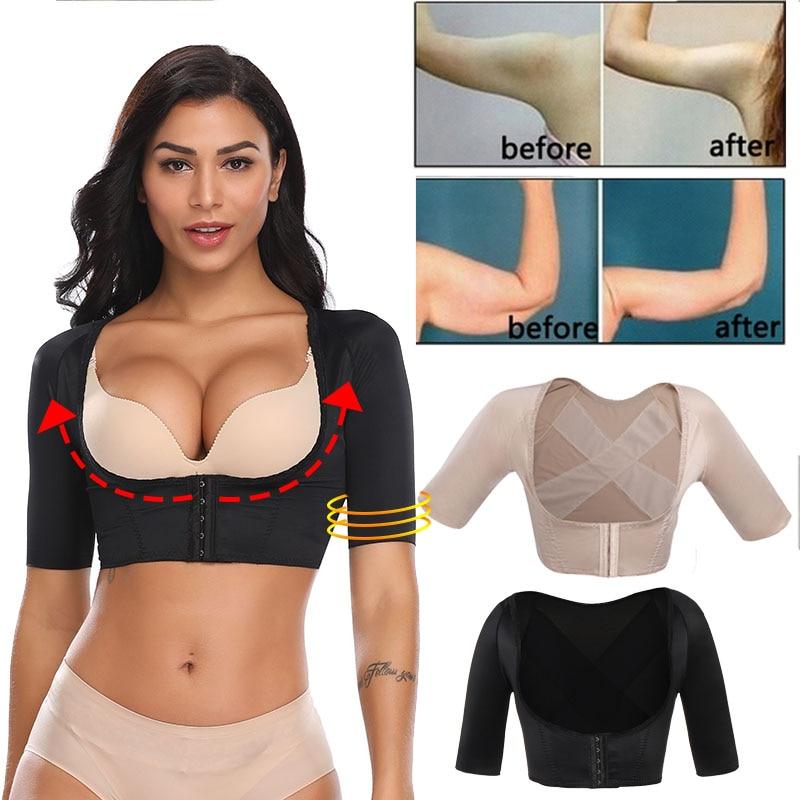 Sauna Arm Shapers for Women Shapewear Post Surgical Arm Sleeves Body Shaper  Slimming Lift Breasts Top Posture Corrector at  Women's Clothing store