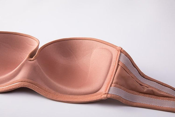 Women's Silicone Bands Strapless Seamless Lift Bra in Gentle Rose Color - SolaceConnect.com