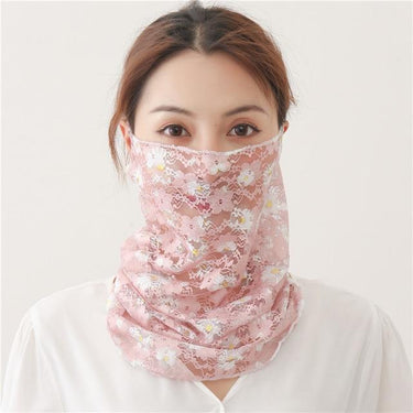 Women's Silk Face Scarves Neck Wrap Snood Hairband Head Kerchief Sunscreen - SolaceConnect.com
