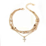 Women's Simple Stylish Charm Multilayer Cross Heart Star Moon Anklets  -  GeraldBlack.com