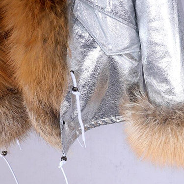 Women's Slim Winter Thick Zipper Natural Raccoon Fur Hooded Coats & Jackets  -  GeraldBlack.com