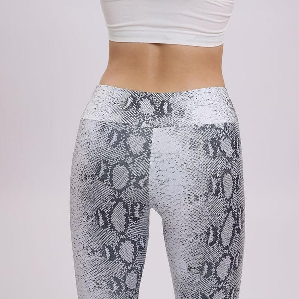 Women's Snake Printed Casual Stretchable Push Up Leggings for Fitness - SolaceConnect.com