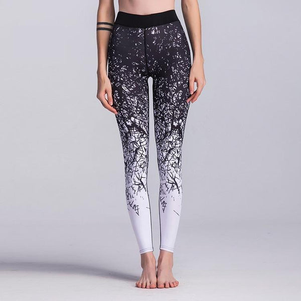 Women's Sports Clothing Chinese Style Printed Yoga Leggings for Fitness - SolaceConnect.com