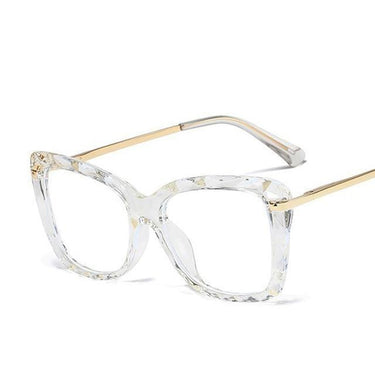 Women's Spring Anti-Blue Multi-Faceted Square Crystal Glasses - SolaceConnect.com