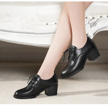 Women's Stylish Casual Comfortable High-heeled Pointed Retro Shoes  -  GeraldBlack.com