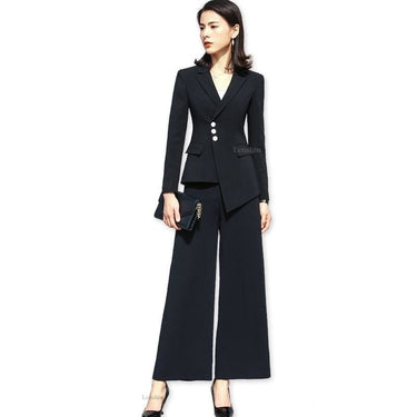 Women's Stylish Formal Business Office Pant Suit Work Wear with Pocket  -  GeraldBlack.com