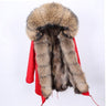 Women's Stylish Warm Winter Jacket with Natural Raccoon Fur Collar  -  GeraldBlack.com