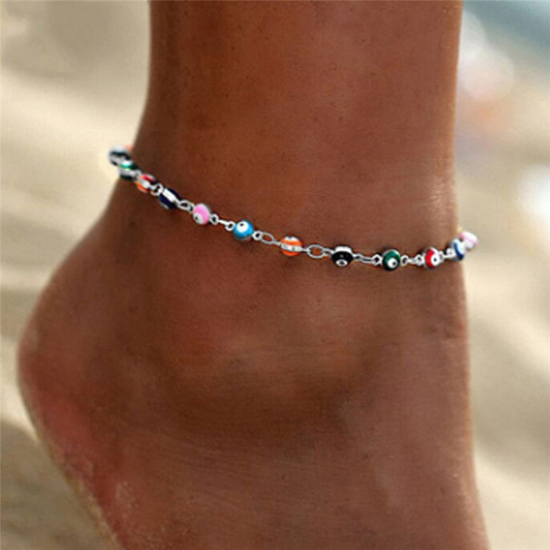 Women's Summer Bohemian Style Rainbow Color Leg Chains Anklets  -  GeraldBlack.com