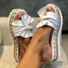 Women's Summer Casual Slip On Butterfly-knot Wedges Heels Platforms  -  GeraldBlack.com