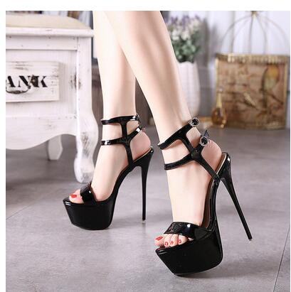 Women's Summer Fashion Sandals with Sexy Open Toe and 16cm High Heels - SolaceConnect.com