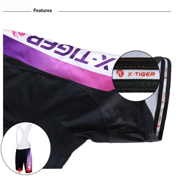 Women's Summer Gel Breathable Pad Short-Sleeve Skinsuit Cycling Set  -  GeraldBlack.com