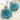 Women's Summer Lake Blue Faux Fur Rivet Platform House Slippers  -  GeraldBlack.com