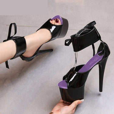 Women's Summer Party Style Mixed Colors Ankle Strap Hi-Heel Pumps  -  GeraldBlack.com
