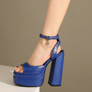 Women's Summer Sandals Platform Wedges Luxury Shoes High Heels Mixed Color Buckle Sexy Sandals  -  GeraldBlack.com
