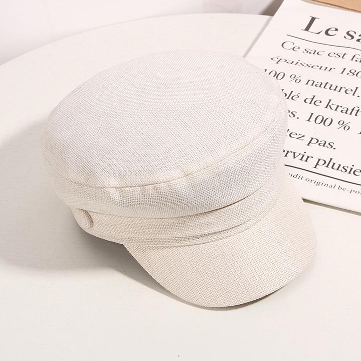 Women's Summer Solid Colour Casual Flat Top Breathable Navy Visor Cap - SolaceConnect.com