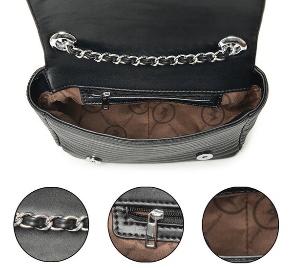 Women's Synthetic Leather Personality Rivets Soft Messenger Bags  -  GeraldBlack.com