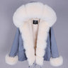 Women's Thick Short Winter Coat Big Natural Raccoon Fox Fur Hood Jacket  -  GeraldBlack.com