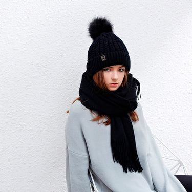 Women's Thick Warm Double Knitted Winter Fashion Bonnet Beanie Cap  -  GeraldBlack.com