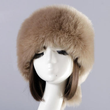 Women's Thick Warm Faux Fur Hat Round Top Russian Ushanka Hat - SolaceConnect.com