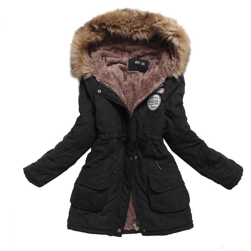 Women's Thick Warm Hooded Winter Jacket Cotton Padded Parka Coat  -  GeraldBlack.com